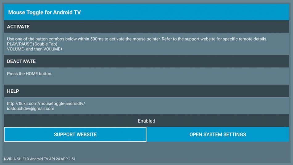 Mouse Toggle for Android TV