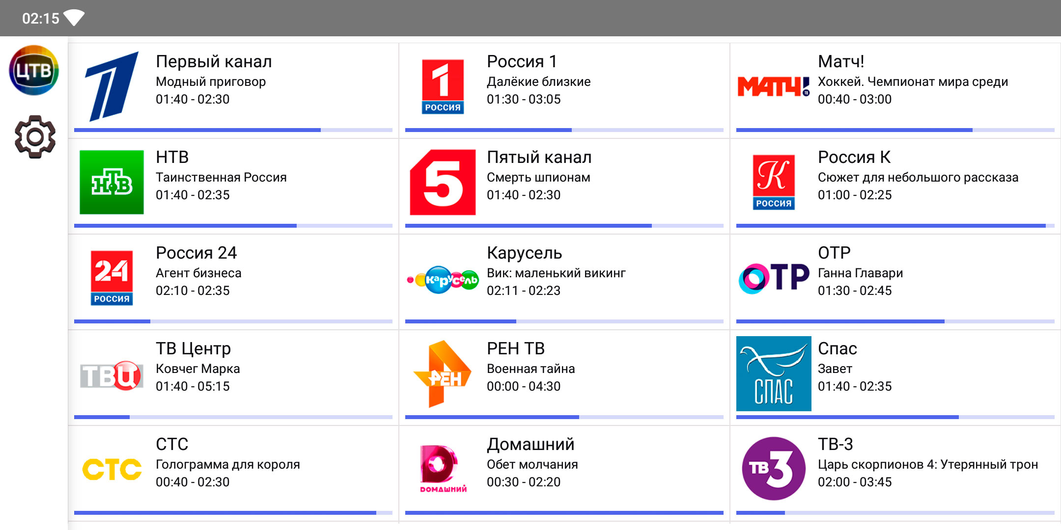 Встроенные 20 каналов